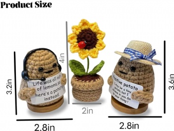 Hand Made Positive Crochet Potato Toy Set