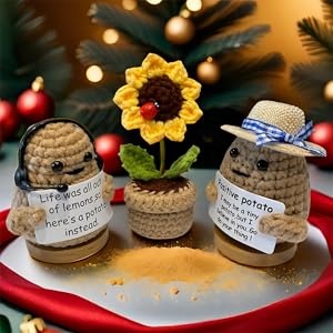 Hand Made Positive Crochet Potato Toy Set