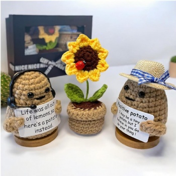 Hand Made Positive Crochet Potato Toy Set