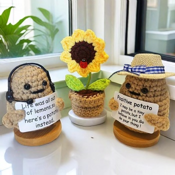 Hand Made Positive Crochet Potato Toy Set