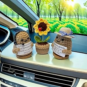 Hand Made Positive Crochet Potato Toy Set