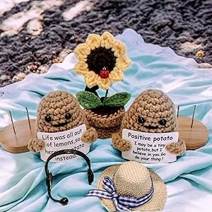 Hand Made Positive Crochet Potato Toy Set