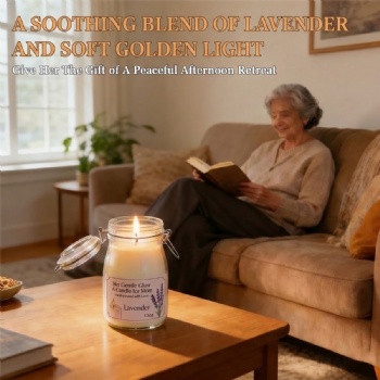 Lavender Scented Candle Gift for Mom