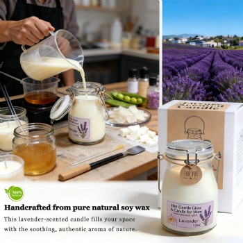 Lavender Scented Candle Gift for Mom